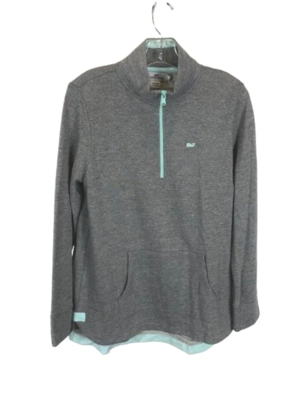 NWT Vineyard Vines Womens Size Small Gray Quarter Zip Sweatshirt Top NEW
